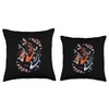 Sakura Flower Koi Fish Japanese Sakura Japanese Carp Throw Pillow