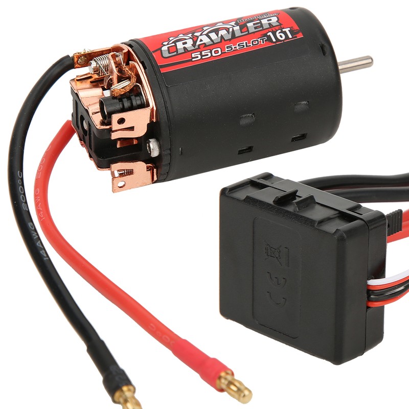 SURPASS 5-Slot 550 0.57 Wire 16T Brushed Motor +BCD80A ESC