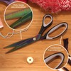 BambooMN Titanium Softgrip Scissors Set for Sewing Arts Crafts Office