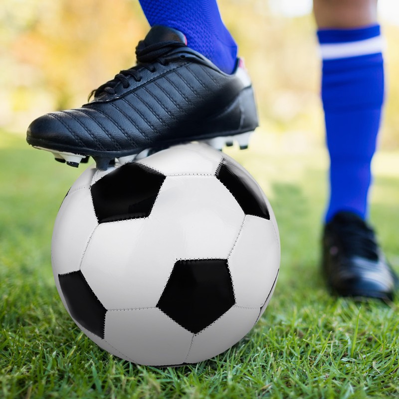 Size 4 Classic Black White Standard Soccer Ball Training Football
