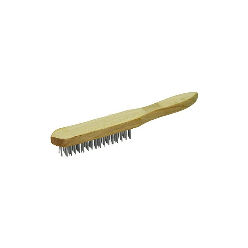 Rolson 42849 4 Row Wooden Handle Wire Brush