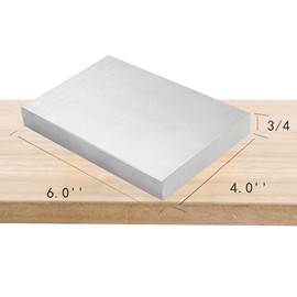 CHENTEC Steel Bench Block Jewelers Tool Metal Bench Block for Stamping & Jewelry （4"x6"x3/4"）