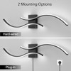 CANEOE Modern Led Wall Light, 39inch Black Indoor Led Wall