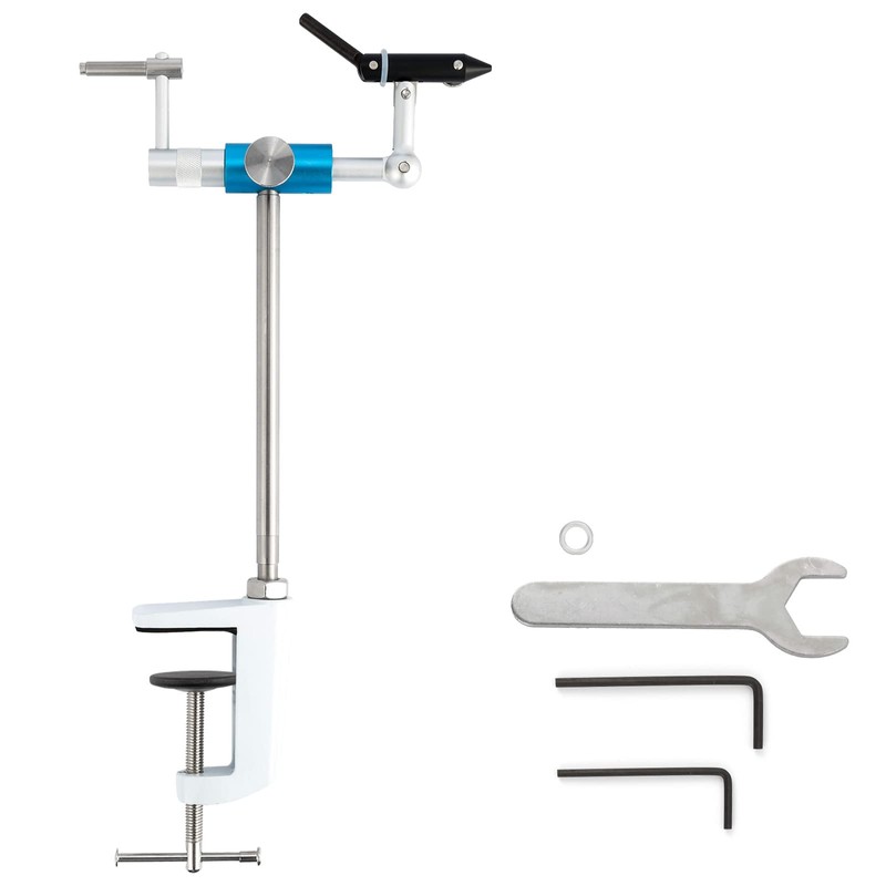 Dr.Fish Rotary Fly Tying Vise Aluminum Alloy Fly Vise with