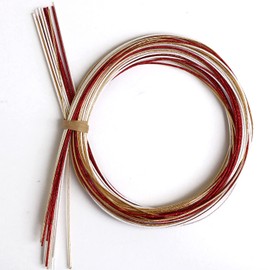 piece MIZUHIKI PHC-100-1 Mizuhiki Assorted Set with Leaflet, 5 each of 3 Colors, Red and White