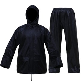 Rizzon Rain Suit Jacket/Trouser for Men Women Waterproof Lightweight Rain Gear for Outdoor Farm Fishing Motorcycle (Black,M)
