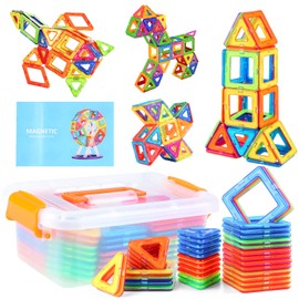 Bloques Magnéticos Juguetes Construccion, 42 Bloques de Construcción de Imanes Creativos 3D, Juguetes Didácticos de Forma y Color, Ejercitar el 3-12 Años Niños Pensamiento y la Capacidad Práctica