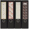 Designed labels for spine pocket files - theme “Pattern 001”
