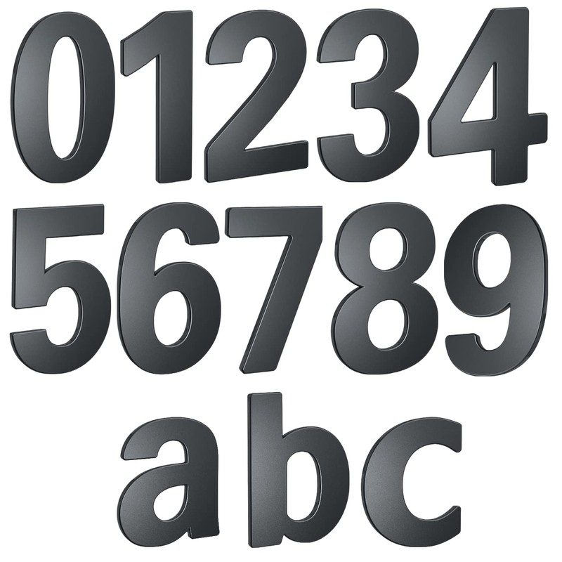 BASI House numbers made of steel in anthracite, numbers 0-9,