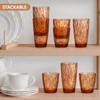 Plastic Tumblers Drinking Glasses Set of 8, 10oz & 16oz
