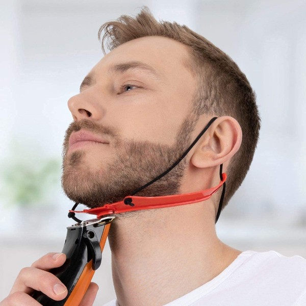 NEKLINER Beard Shaper Neckline Guide | Hands-Free & Fully Adjustable | The Ultimate Neckline Beard Shaping Template, Beard Trimmer Tool, Lineup Stencil Kit | DIY Cut, Trim, and Shave the Perfect Neckline