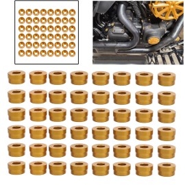 Unbranded Gold Engine Bolt Cover Caps Kit For Harley Sportster 883 1200 Twin Cam Touring