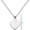 Dew Sterling Silver Heart Initial C Necklace of 45.7cm
