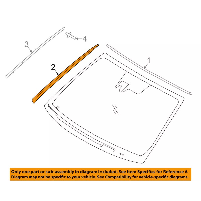 Hyundai 2015-2019 Sonata Front Windshield Pillar Molding Left Driver Outer