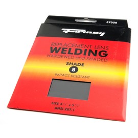 Forney 57050 Lens Replacement Hardened Glass, 4-1/4-Inch by 5-1/4-Inch, Shade-8 , Green