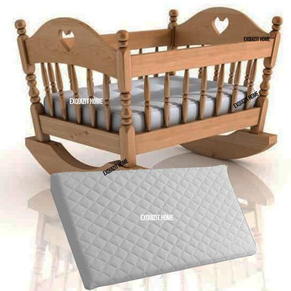 EXQUIZIT HOME Crib Mattress with Quilted Removable Cover for Bedside