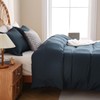 JSD Navy Blue Duvet Cover Set Full Size, 3 Piece