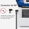 2PCS Cable Auxiliar 3.5mm,Cable Audio Estéreo con Conector de 90º,1.5M
