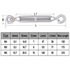 10pcs M6 Turnbuckles Best 304 Stainless Steel OC Hook Eye