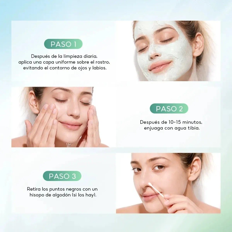 Mascarilla Facial Arcilla Puntos Control Acné-todo De Piel