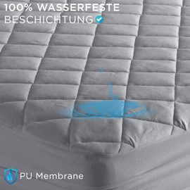 Dreamdry Waterproof Mattress Protector/Quilted Mattress Topper 160 x 200 cm - Washable Incontinence Pad Mattress Protector 160 x 200 cm Waterproof Moisture Protection