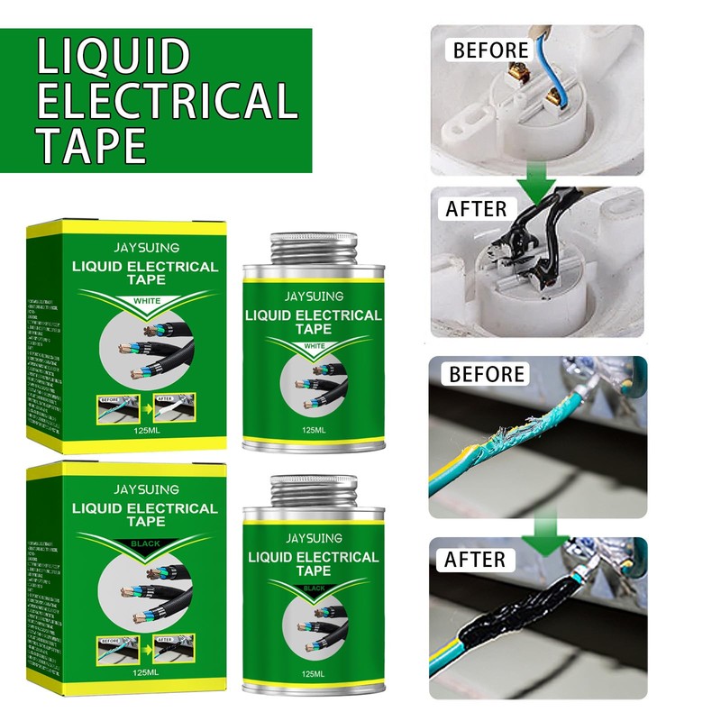 Hzutloer 4.2 OZ (125ML) Black Liquid Electrical Tape, Liquid Adhesive