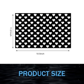 Arwrilt 2 PCS Car Heart Pattern Taillight Stickers, Waterproof Rear Tail Light Stickers, Self-Adhesive Tail Light Decals, Cuttable Taillight Tint Film Sheet, Universal for Most Cars (Black)