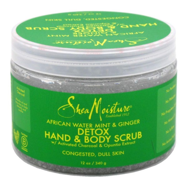 Shea Moisture African Water Mint & Ginger Hand & Body Scrub 12 Ounce (Pack of 3)