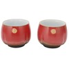 2Pcs Ceramic Cup Vintage Chinese Style Tea Cup Kung Fu