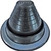 Dektite #3 Black EPDM Metal Roof Pipe Flashing, Round Base,