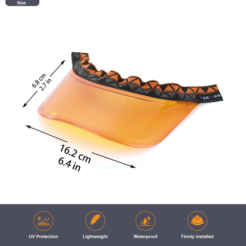 Tontron Colourvisor Removable Helmet Visor | Helmet Brim (Orange)