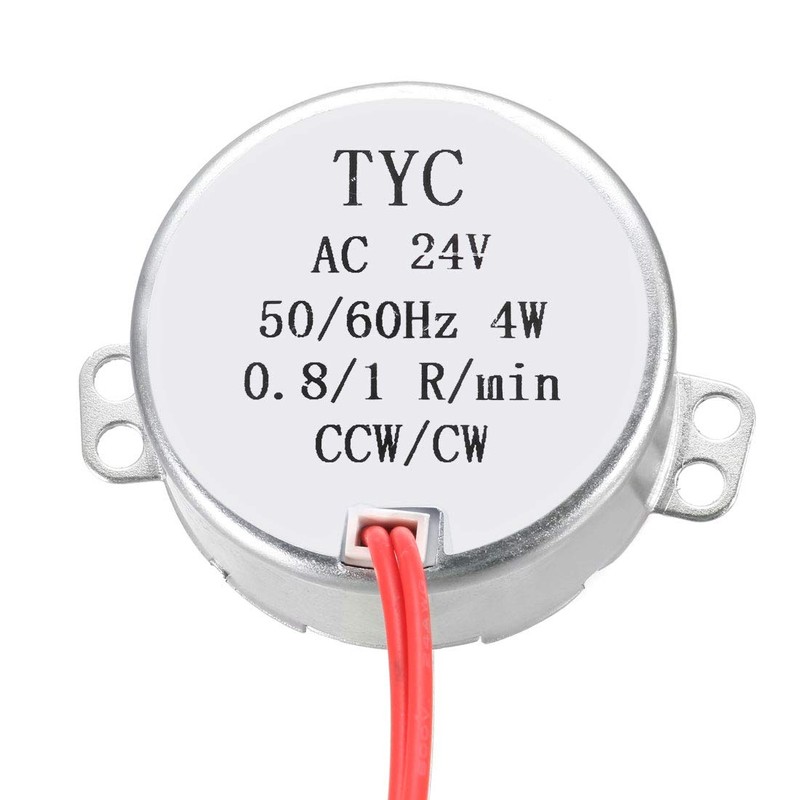 uxcell Metal Gear Synchronous Synchron Motor AC 24V 0.8-1RPM 50-60Hz