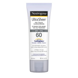 Neutrogena Sunscreen Dry Touch, Non-Comedogenic & Water Resistant, SPF 60, 88mL Travel Size