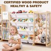 MICZG Kids Toy Storage Organizer with Bookshelf & Stuffed Animal