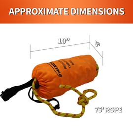 MAXXON Rescue Throw Bag, Orange, 3/8" x 75' (RTB-1001)