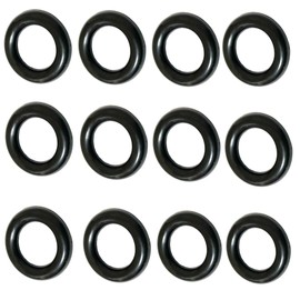 Startside Scarf Hanger Blanket Hanging Rubber Muffler Rubber Mounting Ring (12 Black Rings)