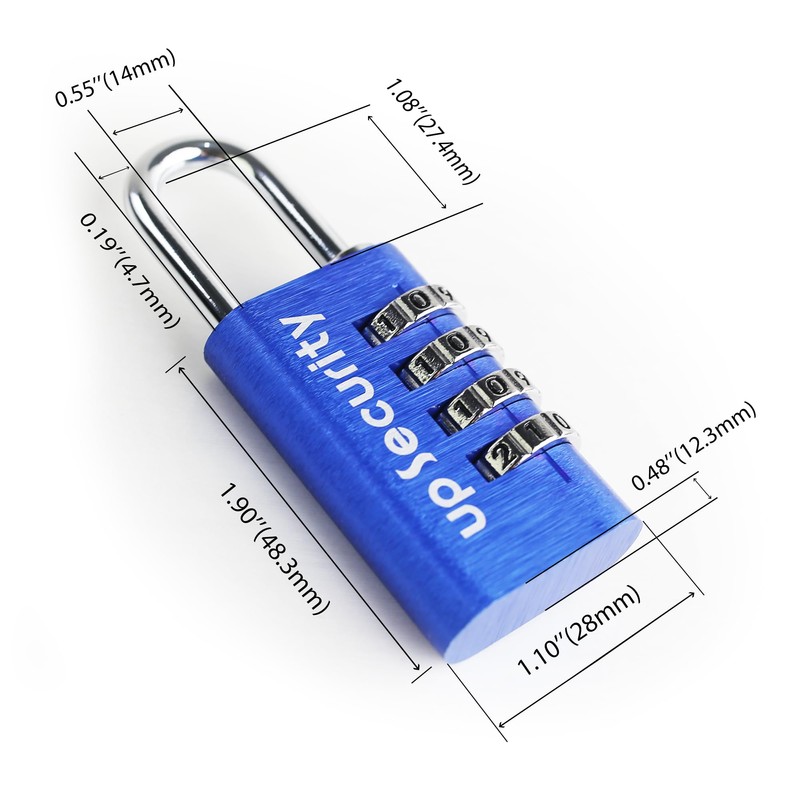 UP Security Combination Gym Locker Lock, Aluminum Alloy Body, Outdoor