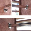 2 Pack Flange Rod Holder, Closet Rod Bracket End Supports