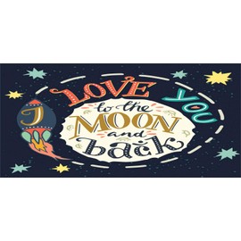 Ambesonne I Love You Pencil Pen Holder, Pastel Toned Modern Valentines Day Romantic Amusing Love Message Illustration, Ceramic Pencil Holder for Desk Office Accessory, 3.6" X 3.2", Multicolor