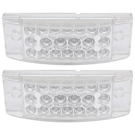 cciyu 2x 6 inch Red 20 LED Reflective Rectangle Side Marker Clearance Lights Turn Signal Light Sealed Front Side Clearance lights for Semi Truck Trailer Camper Truck RV Camper Motorhome, 12V