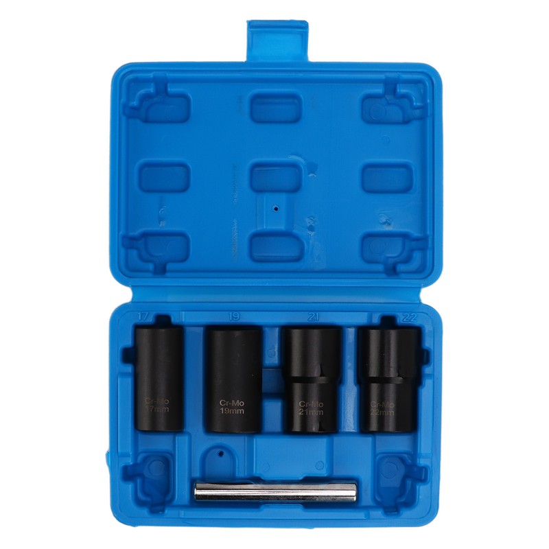 5pcs Lug Nut Extractor Tool 1/2in Drive Metric 17 19