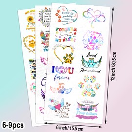 32pcs Dog Memorial Decals - In Memory of Loved Dog Car Sticker Watercolor - Memorial Sticker for Notebook, Laptop, Mug