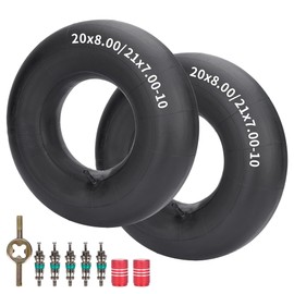 RUTU 2-Pack 20x8.00-10 21x7.00-10 Heavy Duty Replacement Inner Tube with TR13 Straight Valve Stem for 250-400cc Trail Off-Road Chinese ATV Quad