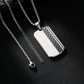 KRKC&CO Pendant Chain, 3/2 mm 61 cm Curb Chain with Pendant, 18 K Gold/White Gold Plated Chain with Cross/Lightning/Dogtag/Arrowhead, Gold Chains Men Women, Hip Hop Pendant Cross Chain Gift, Stainless