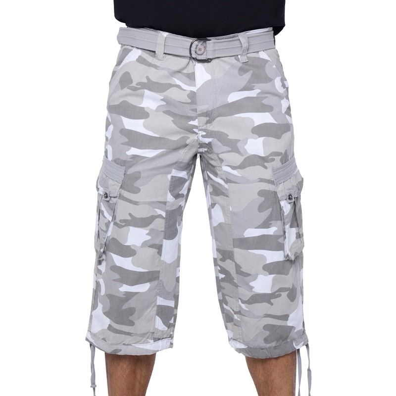 X RAY Men's Belted Tactical Cargo Long Shorts 18" Inseam