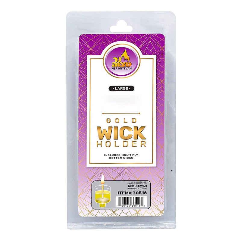 Gold Wick Holder – 9 Large Holders and 50 Wicks