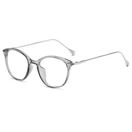 LJCZKA Blaulichtfilter Brille Damen Herren Runde Blaulichtbrille Computerbrille Gaming Brille Anti Augenbelastung Anti Müdigkeit Bildschirmbrille