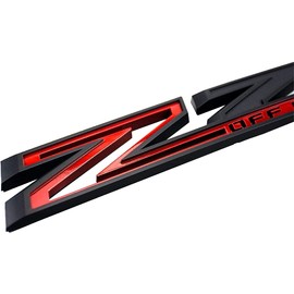 2pack 2019-2025 OEM Z71 Off Road Emblems Side Decals Badges Compatible with fits Silverado Offroad Parts 84632695 (Black Red)