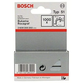 Bosch 2609200202 Fine Wire Staple, Silver, 10 x 10 mm, Set of 1000 Piece