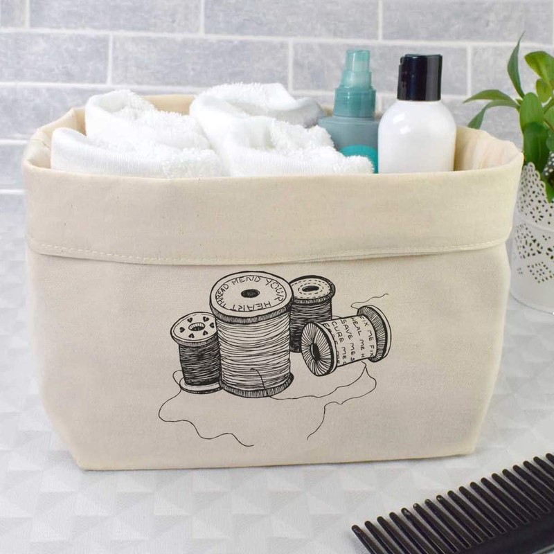 Large 'Cotton Reels & Thread' Canvas Organiser/Storage Bag (OR00003358)